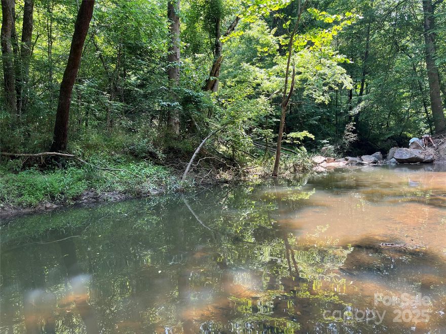 Bring your bathing suites & lounge chairs to enjoy this secluded & serene waterfront property. Relax & listen to the melodic sound of running water & swaying trees while watching the stream from your back porch. Enjoy fishing, kayaking, swimming, nature watching, or hunting in your own yard. All this only two miles from Lake Wylie with convenient shopping & groceries, restaurants, & boating. 8.9 Acres on Mills Creek with ownership of both sides of the creek. Property is wooded with large hardwoods & a private driveway providing privacy & natural beauty. Current zoning is RSF-30 (RESIDENTIAL SINGLE-FAMILY 30) allowing for up to 1 unit per acre. Future land use is Rural Residential allowing active farms, Forestry operations, ag-supportive commercial, cottage industries, agri-tourism, & single-family homes on one acre or more. Nearest Address is 6228 Oakridge Rd