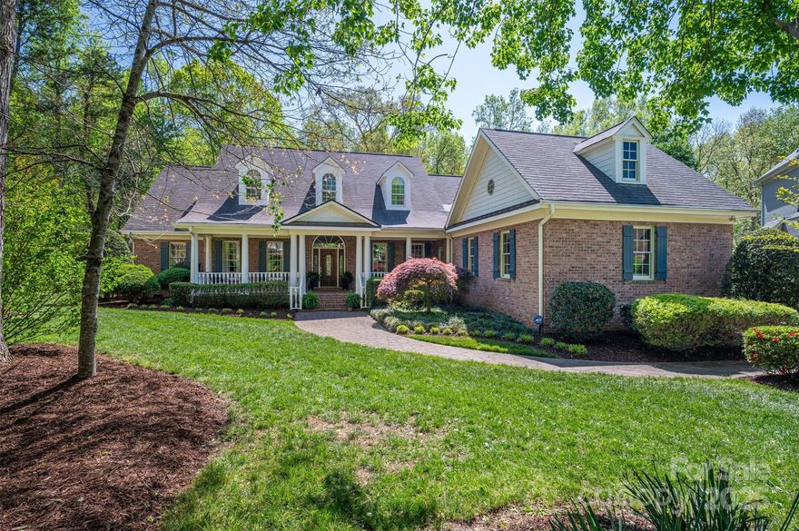 Beautiful River Run home on large private lot nestled on quiet cul-de-sac street off Overleaf Lane. With its desirable floor plan & spacious, well-crafted interior, this home exudes casual elegance while offering views of private and wooded backdrop from almost every window. You'll notice the spacious & refreshed kitchen boasts new Wolf double ovens, Wolf gas & induction cooktop, built-in SS refrigerator, newly painted cabinets and loads of cab. & counter space. Hardwood Floors throughout. 3 bdrms on main offer so many living options. Dual staircases lead to 2 bdrms/BAs, & a spacious bonus suite/2nd prim bdrm, plus over 1100 sqft of walk-in storage. Fenced yard, large deck, paver patio & fire pit, provide amazing spaces for outdoor entertaining. 3rd garage (below grade) offers more storage. 2-car garage wired for EV. All 3 HVAC systems recently updated, roof new '17-'18. Thoughtful design & private shady setting make this home the rare combination of peaceful & private living.