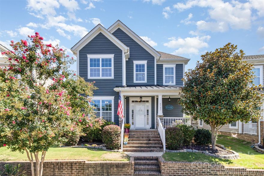 Substantial price cut! Seller will pay $5,000 toward buyer closing costs w/acceptable offer. Welcome to this pristine 5-bedroom home which includes 2 owner suites, perfect for privacy & comfort. Upon entry, you'll find an office with French doors which could be a formal dining room, wood floors, & crown molding. The chef’s kitchen features white cabinetry, granite countertops, an island,gas range, & stainless steel appliances. The cozy family room with a FP opens to the kitchen, breakfast bar & dining area. The 1rst-floor owner's suite has wood floors, tray ceilings, spa shower, granite vanity, dual sinks, & a custom walk-in closet. The main floor also includes a powder room & laundry. Upstairs offers a large loft, 4 BRS, & a 2nd owner’s suite with a walk-in closet, dual sinks, granite vanity, tile shower, garden tub, & tile floors. The oversized 2-car garage & fenced backyard add to its appeal. Walk to the pool, fire pit, & playground. Great schools & near shopping and I-77 make this home a must-see!