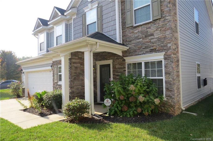 Move-in ready this desirable  open floor plan with fireplace in great room and huge island in the kitchen with ceramic backsplash is perfect for entertaining with a  fenced backyard.  A spacious 3 bedroom with a loft  feels like a 4 bedroom, a great value in the rapidly growing  Berewick Community.  Conveniently located close to Premier Outlet with easy access to I-485.