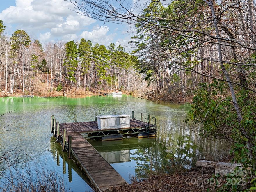 This premium 2.29 acre lakefront lot is situated in the desirable South Cove section of Lake Adger Community. The property offers winter mountain and lake views, with the potential for year-round views, depending on building location. There are multiple options available for home placement, either nearer to the lake or on elevated ground closer to the road. The lot's wooded nature provides summer shade and privacy, and an existing paved driveway facilitates easy access to 147 feet of lakefront and a floating dock. Additionally, the property has access to an existing shared well. Lake Adger encompasses 14 miles of shoreline and 438 surface acres of water, ideal for boating, kayaking, fishing, and swimming. The Lake Adger Community is a private, planned development covering approximately 3,250 acres, featuring 13 miles of private equestrian and hiking trails. This location is conveniently accessible from Asheville and Hendersonville, NC, as well as Greenville and Spartanburg, SC.