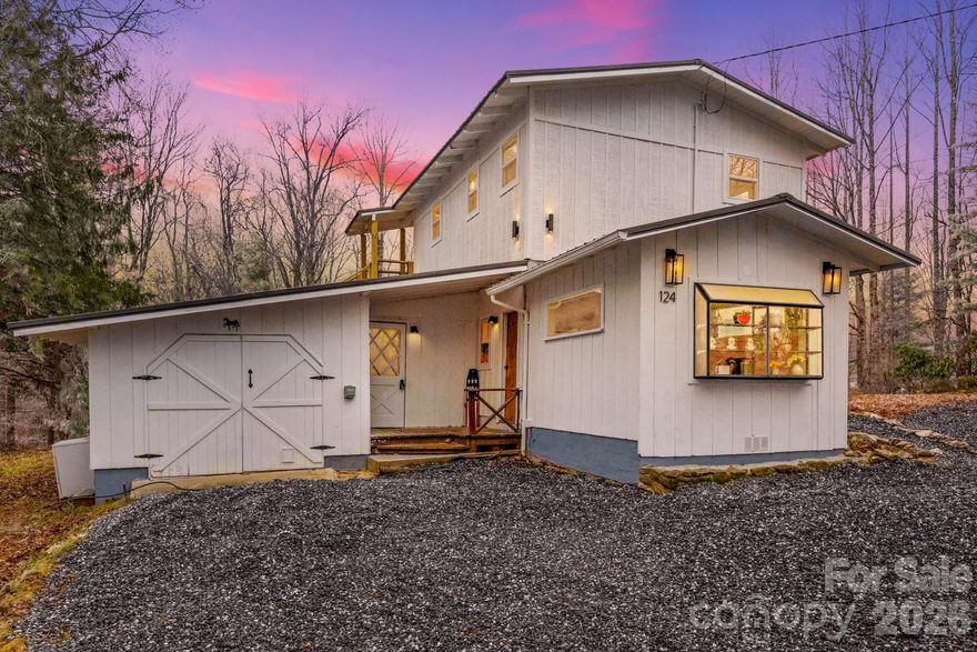 Perfect as primary home, cozy mountain home or short-term rental opportunity, this fully renovated mountain house blends modern comfort with classic rustic charm. Every part of the interior has been thoughtfully updated, featuring a beautifully redesigned kitchen, three stylish bathrooms with tile showers, and inviting living
spaces that retain the home’s original mountain character. The new roof, efficient mini-split system, and refreshed finishes create a move-in-ready experience with a timeless feel. Set high in the WNC mountains, the home offers peaceful surroundings, elevated privacy, and seasonal mountain views. The upgraded second-story deck provides a relaxing place to enjoy the natural setting and changing seasons. Additional highlights include an EV charger setup, a spacious storage shed, and a decorative fireplace that adds warmth and character. With its balance of contemporary upgrades and cozy mountain charm, this ho