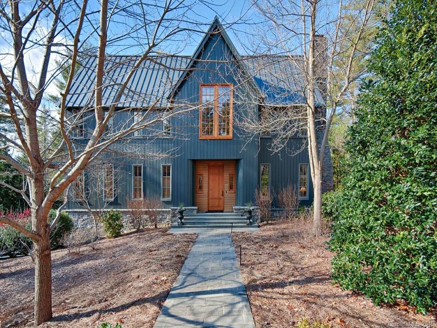 Multiple award winning contemporary design by Carlton Architecture.  Incredible woodwork, stone patio w/ FP & outdoor kitchen, fenced backyard with evergreen privacy.  Elevator to all 3 floors.  Enjoy 24 hr guarded/gated Ramble security in the heart of South Asheville with tennis, saline pool, miles of trails, Longmeadow Park, Living Well Center