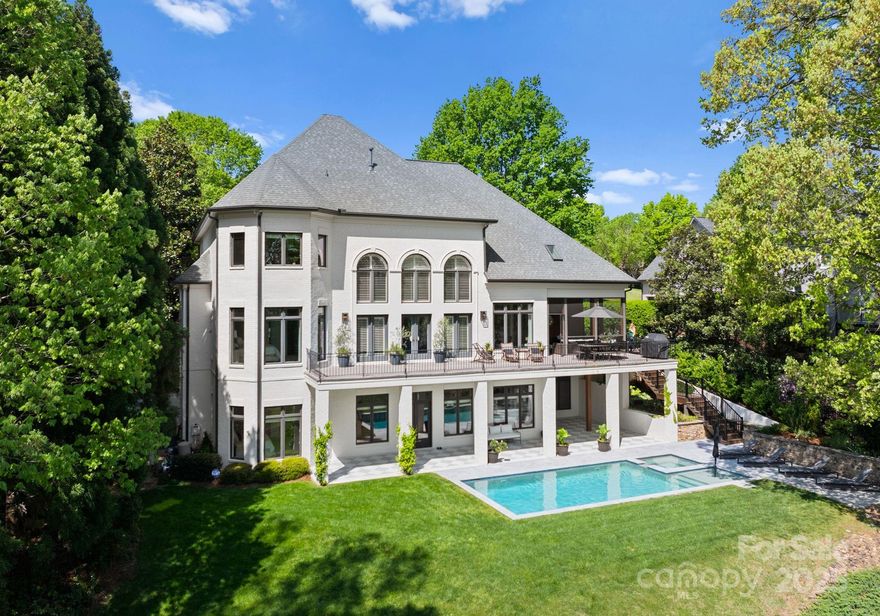 This is the home you've been waiting for! Upgrades & features throughout. Unobstructed long range golf course views over the 13th tee. Bright, open and airy, light filled rooms. Stunning salt water pool (built in 2019) and extensive covered outdoor living with stunning panorama! Gorgeous custom front doors & painted brick-exactly what you were hoping for! Large kitchen open to great room and breakfast area. Massive upper deck overlooks the expansive golf course views. Large primary suite on main, with spa like bathroom & high end custom closet. Every bathroom in this house has been updated! In the lower level you'll find the biggest 2nd kitchen you've ever seen, generous guest suite, flex spaces and storage. Roof 2019/HVAC 2021/Hot water heater 2019. Meticulously cared for.