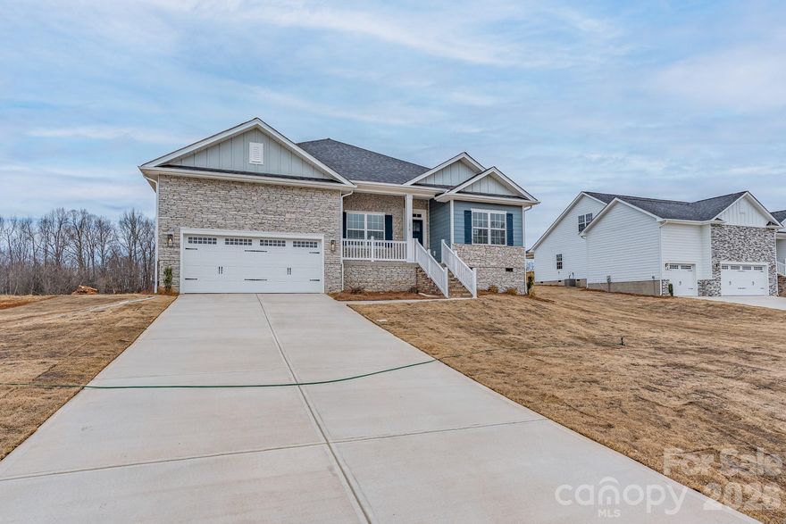 Only $1000 down to write contract! This brand new construction home is situated on .95 acres in a peaceful setting in the new subdivision McNeely Farms in Mt Ulla, NC! Just minutes from downtown Mooresville and shopping, restaurants and interstates 77 and 85. This 2100 sf ranch with 4 beds & 2 baths is spacious & open with an incredible layout, great for entertaining. The spacious kitchen & island overlook the very large family room with vaulted ceilings. 4th bedroom/study with double door entrance lets in lots of natural light. Included in this home are quartz and granite countertops, tiled kitchen backsplash, gourmet stainless steel appliances, laminate wood flooring throughout the main areas,  primary bathroom with 5' tile shower. Enjoy the tree-lined view from the 16 x 14 covered patio. Completed. Closing costs paid with use of one of the preferred lenders and an additional $15K flex cash that can be used towards a rate buy down or 4.99% rate promo!
All photos are for representation purposes only