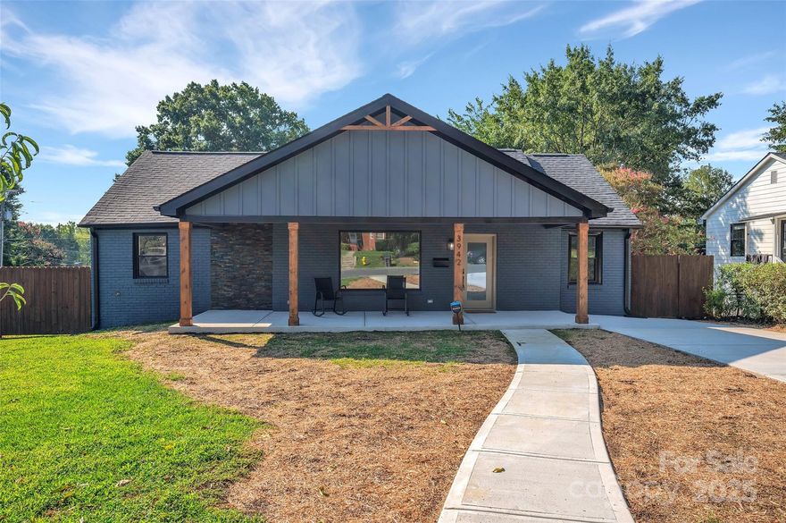 Location, luxury & thoughtful design make this beauty a perfect retreat in the sought after Plaza/Shamrock area of Charlotte. A spacious living room w/ elegant 10ft high ceilings & a sleek fireplace to ground the space welcome you. This open concept features a gorgeous gourmet kitchen w/ extended hood range, grand island w/ bi-lateral storage, stainless steel appliances, new soft-close cabinetry, & quartz counters throughout. Attention to detail has been made at every corner to offer modern amenities w/ charm, comfort & luxury to include your primary ensuite bath spa retreat w/ a soaking tub w/fireplace feature, and fully tiled wet spaces with massage shower jets & double rainfall shower heads. An ultimate relaxation experience! Designer lighting & flooring fill this 4 bed 2.5 bath oasis in the heart of Charlotte. The large, fully fenced backyard w/all new deck is a perfect bonus to this gem. Better experienced than explained... Welcome home!