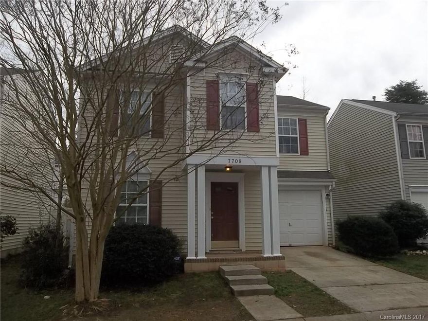 Nice home in developing area with easy access to I-485 and Albemarle Road.  Close to retail, grocery and restaurants.  Fresh coat of paint throughout,  Laminate floors downstairs and carpeting upstairs.   Fenced-in private backyard.