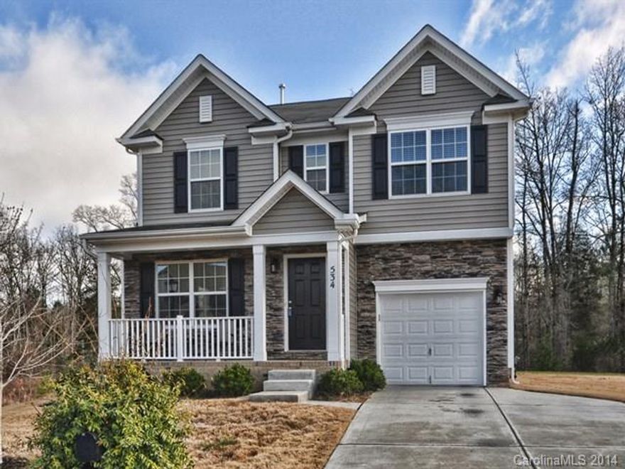 Like new and on premium lot! This well maintained home w/ many upgrades backs to woods for privacy in only cul-de-sac in neighborhood. Large kitchen w/ cherry stain cab & granite, opens to family rm w/ gas fireplace. Prewired for home entertainment. Crown molding throughout & DR has wainscoting. Large laundry upstairs. Large MB w/ vaulted ceiling. Loft w/ closet. Prewired for security. Home warranty.  All blinds and refrigerator stay. Sub has pool. Walking distance to schools. Quiet community.