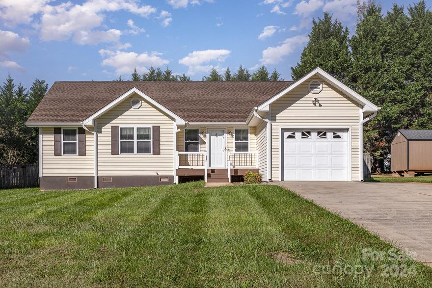 Very well maintained 3 bed 2 bath home for sale in Statesville.  This home meets all of your practical needs with an attached garage, fenced in back yard, nice storage shed and situated on a cul-de-sac.  Located in a rural area, but very close to grocery stores, gas stations, downtown Statesville and interstates, this property has the best of both worlds!  Come see this home today before the opportunity is gone.