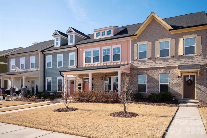 Beautifully maintained, move-in ready townhome located in the highly sought-after Riverwalk community. This home shows like a model, with thoughtful details and stylish finishes throughout. Enjoy relaxing evenings on the covered front porch before stepping inside to an open-concept first floor featuring luxury vinyl plank flooring throughout.The spacious great room flows seamlessly into the chef’s kitchen—ideal for everyday living and entertaining. The kitchen is complete with granite countertops, stainless steel appliances, a center island, abundant cabinetry, breakfast bar and a custom walk-in pantry. Just off the main living area, you’ll find a private, fenced backyard with patio and convenient access to the detached garage. Upstairs, the home offers two generously sized primary suites, each featuring spa-inspired bathrooms with seamless glass showers and granite dual vanities—perfect for comfort and privacy. Enjoy all that Riverwalk has to offer, including the Riverwalk District with restaurants and shops along the Catawba River, a three-mile walking trail, pool, clubhouse, playgrounds, scenic trails & sports complex. Ideally located with easy access to I-77, Baxter Village, Kingsley, downtown Fort Mill, and Rock Hill.