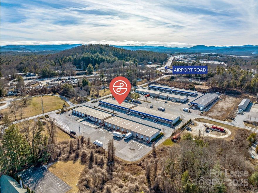 This 2,415 SF flex/warehouse/office space is conveniently located in Buck Shoals Business Park and is available now! Equipped with two 10' x 12' Drive-In-Doors, approximately 1,593 SF of warehouse/storage space with 12 FT ceilings, and 855 SF of office/retail space. This space is ideally suited for a broad range of manufacturing and distribution uses. Situated in a major commercial hub and surrounded by a multitude of businesses and professional services including national tenants such as Walmart & Lowe's. Buck Shoals Business Park is a professionally managed 96,600 SF industrial park with easy accessibility, located only 1 block from Hendersonville Rd and the intersection of Sweeten Creek Rd/Airport Rd. Property is 1.9 miles to I-26 and 2.1 miles from Asheville Airport. Offered at $14.00/SF plus $2.80/SF TICAM.