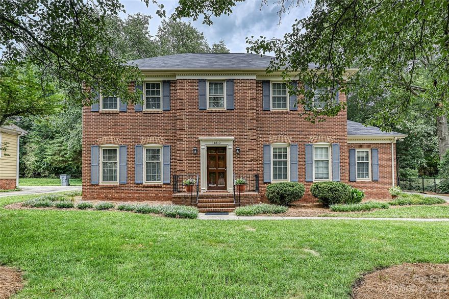 Experience elegant living in this stately 2-story brick home in the coveted Yorkshire Subdivision where amenities include an outdoor pool, picnic area, pavilion and more.  Cherished by the same owners since its debut, you can feel the warmth and love throughout the almost 2500 of square feet.  The main level is designed for sharing wonderful laughter and great times with guests.  The spacious layout of the great room allows you to custom it to meet all your furnishing and lifestyle needs.  Make your way upstairs where generously sized bedrooms offer comfort and quiet time away from the main living area.  The backyard is the perfect haven for relaxation!  Enjoy the private patio sitting where you can unwind, or cozy up by the firepit with the cooler temperatures coming.  This timeless beauty is where your new memories can begin; let us welcome you home to 11810 Woffington Court.