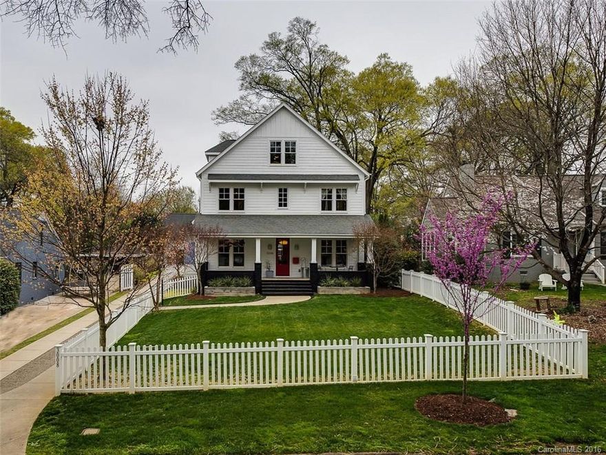 Very cool house. Fenced front and back with electronic gate , open floor plan, kitchen with concrete countertops, open to FR. Tons of light. 3rd floor huge playroom. Incredible outdoor entertaining area, playhouse, outdoor fireplace and grill. Apartment over garage with kitchen. 10 foot ceilings down. Will not last long.