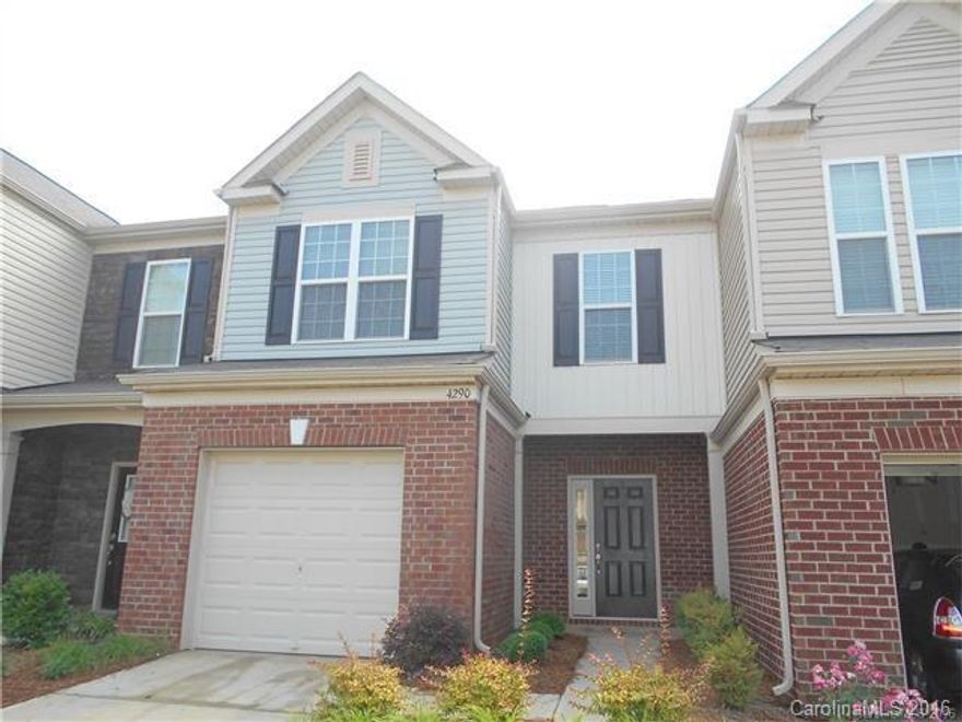 Executive South Park townhome. Brand new - barely lived in. Pristine and beautifully appointed. 3 bedrooms, 2.5 baths with 1 car garage. Nice deck out back. Extra Large great room, Hardwoods down . Big kitchen with granite counter tops, stainless appliances. Master suite with tray ceiling and walk in closet and tile shower. This unit backs up to private wooded area. Gated community with pool, clubhouse and fitness center. Perfectly located between uptown and Ballantyne. 5 mins to South Park .