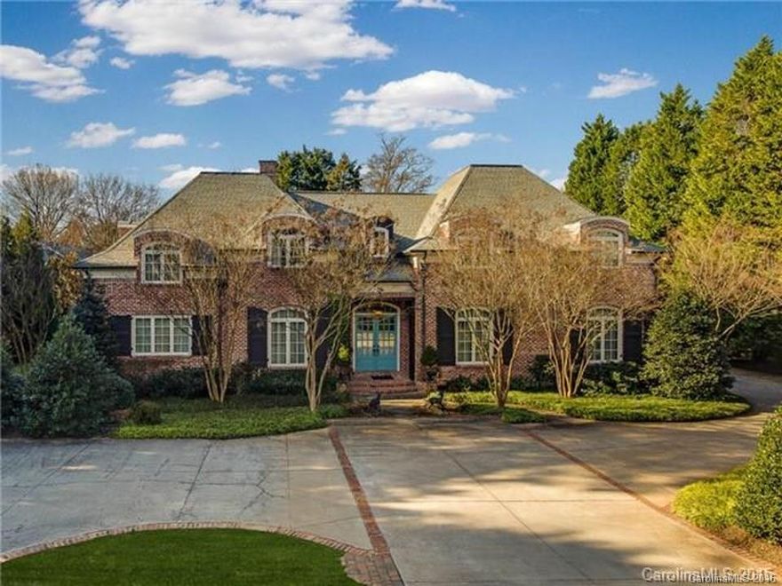 Gorgeous European style home built in 2006 on .48 acre nestled among 3 homes down a long driveway that offers privacy. Open custom gourmet kitchen, breakfast area & family room. Master down, home office & bonus room up. Wide plank heart of pine flooring with 10' ceilings up & down. 3 car garage with workshop. Abundance of parking. Attention to detail, neutral colors, quality built & move-in condition. A quiet & peaceful location off Providence Rd close to Uptown and SouthPark.