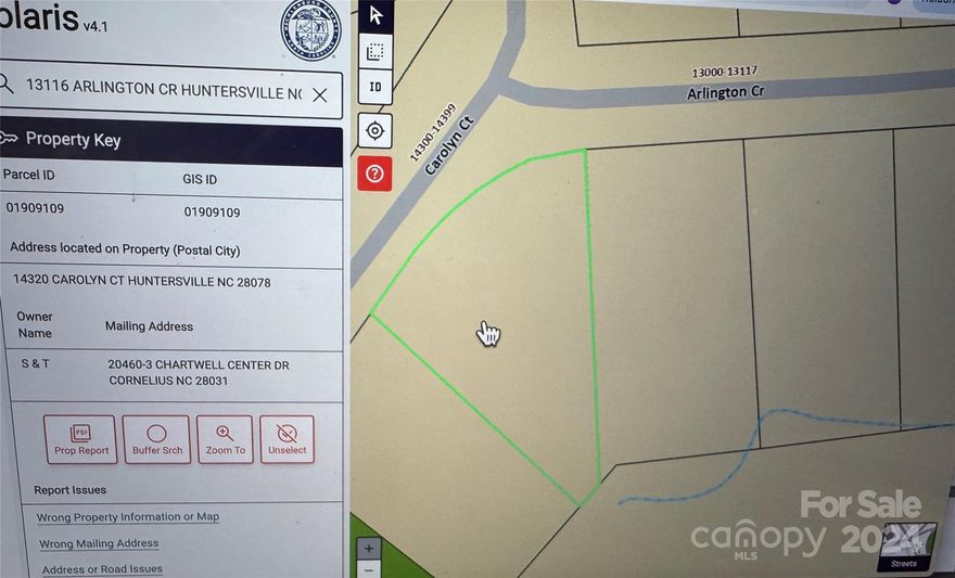 3 lots available on corner of Carolyn Ct and Arlington.  Septic system required, see soil report.  Brand new homes across the street.  Other parcels available are 01909108 and 01909110.