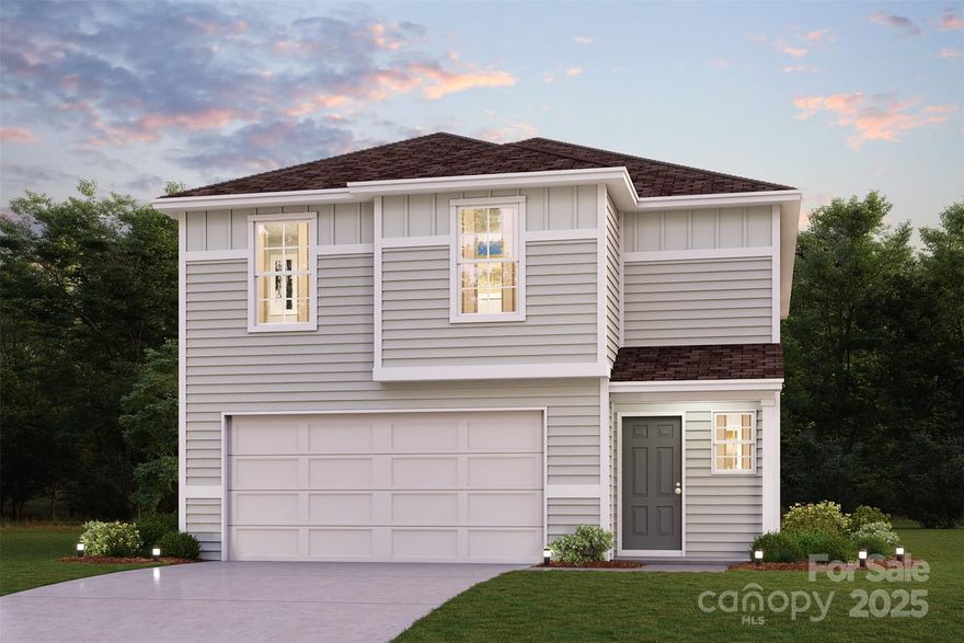 Discover Your Dream Home in the Sawyers Mill. Discover the stunning Berkshire Plan, a new 2-story home. This modern residence features a spacious open-concept design that seamlessly integrates a gourmet kitchen with the Great Room and dining area. The kitchen boasts refined cabinetry, granite countertops, and stainless steel appliances, including an electric smooth-top range, dishwasher, and over-the-range microwave—ideal for culinary enthusiasts.
The first floor also includes a chic powder room for guests. Upstairs, enjoy generously sized bedrooms with ample closet space and a  primary suite with a private bath and expansive walk-in closet. Additional highlights include a second-floor walk-in laundry room and a 2-car garage. Energy-efficient Low-E insulated dual-pane windows and a one-year limited home warranty ensure comfort and peace of mind.