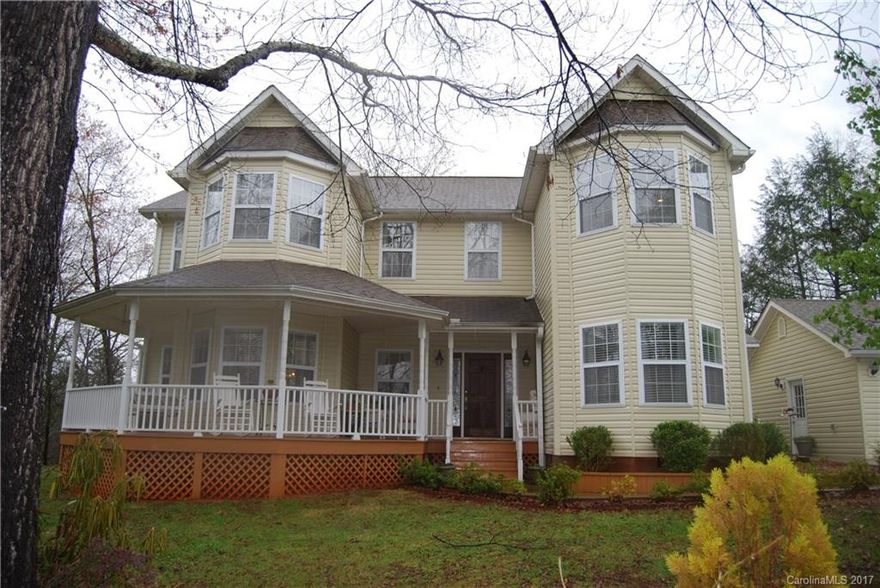 Motivated Seller, Smoke free & pet free, move in ready, Victorian home built in 1996 & valued priced! 3 bedroom, 2.5 baths, rocking chair front & back porches, office, granite, elegant wooden staircase, oversized master suite w/large walk in closet. Updated baths, large front & back porches, heated towel rack, crown molding throughout, breakfast nook & formal dining room. Detached 2 car garage, concrete drive. Less than 2 miles to Old Fort Golf Course, 15 min to Black Mtn.,30 min to Asheville