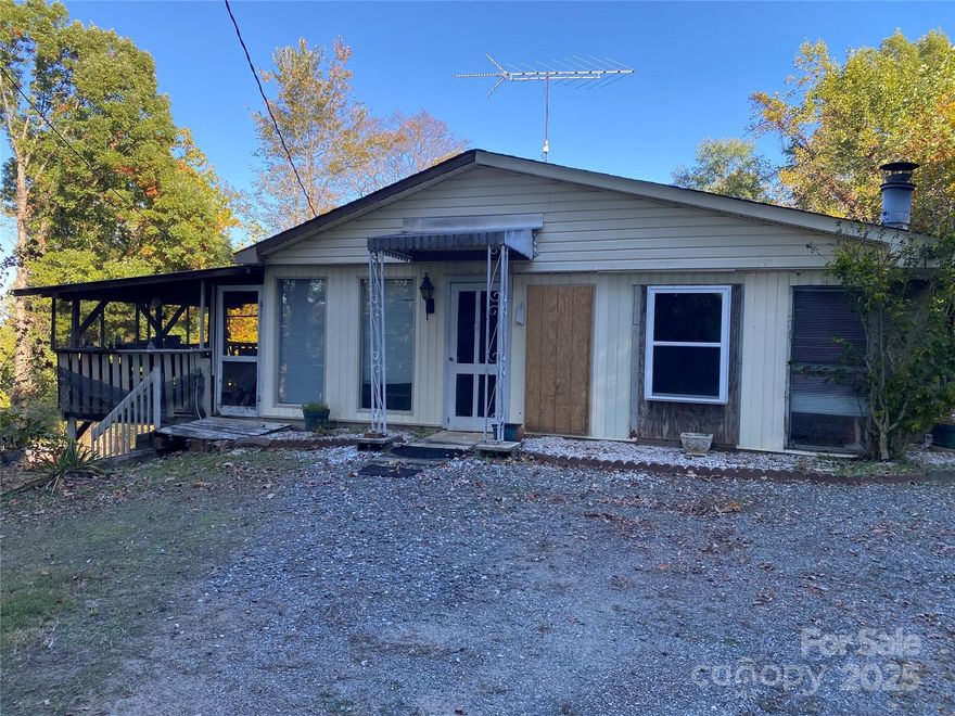 Looking for a home you can make your own? This 2 bedroom 1.5 bath home with partial basement situated on two parcels totaling 3.76 acres has endless possibilities. Detached worship/garage needs repairs. Home to be sold AS-IS.