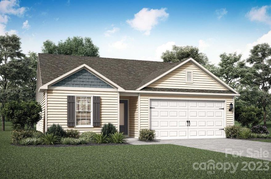 One level living in this brand new home!  Relax in the open floor plan with plenty of room for friends and family in the living room that is open to the dining room and kitchen.  Your new home is complete with granite counter tops, Whirlpool stainless steel appliances which includes refrigerator, dishwasher, oven and microwave.  Enjoy our neighborhood park and let your furry friends play at the dog park.