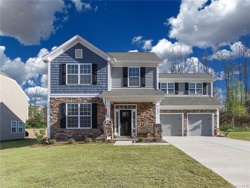 ELEGANT APPROACH TO TRADITIONAL STYLE-Beautiful hardwood floors lead the way to oversized DR which is perfect for entertaining. Kitchen highlights beauty of granite & SS appliances: gas stove, refrig,dishwasher, micro remain. Live up to your expectations in the comfortable  living room w gas log fireplace.
All bedrooms upstairs for privacy. Master BA & secondary BA w/ raised vanities & granite counters. Laundry upstairs-washer/dryer remain. Fenced yard w stone pavers & firepit; large side yard.