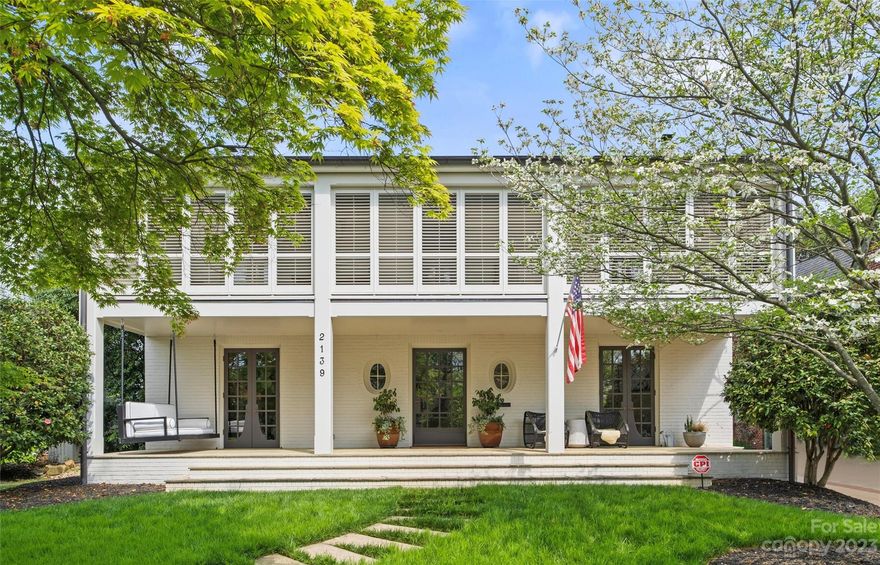 LUXURY LIVING IN MYERS PARK!  Desirable floorplan for effortless entertaining and everyday living.  Unique, custom and high-end finishes throughout.  This home boasts a show-stopping chef’s kitchen, scullery and breakfast area. Beautiful dining room, living room, keeping room and family room.  Primary suite with gorgeous ensuite bath on upper level.  Three additional bedrooms, two full baths and laundry room also on upper level.  Extend entertaining outdoors on covered rear porch with fireplace and built-in grill overlooking fenced in backyard.  Fabulous sleeping porch accessed from the upper level.  Detached garage with half bath and split unit for heating/cooling.  Convenient to shops and restaurants in the Myers Park area and easy commute to Uptown.