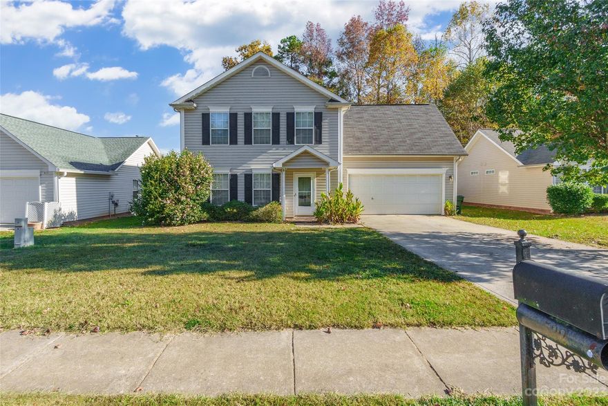 Wonderful home in a great community with a two-car garage and fenced in backyard! Step into the large great room with a gas log fireplace and then head into the kitchen with large eat in area, also featuring appliances that have been replaced within the last three years. Upstairs you will find 4 bedrooms and two full baths. The fourth bedroom could be used as a bonus room. Wonderful community amenities which include a playground, clubhouse and a pool!