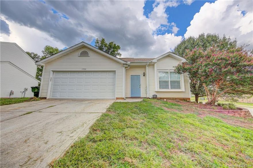 Welcome to this open floor plan home! Master on the main, laundry room on the main, and new dark laminate flooring on the main and up the stairs! Kitchen and master bath have new tile flooring! All carpet new as well! Relax after work on the patio with views of your corner lot. Take a quick 2 minute drive and hop onto I-77. Hurry on over!