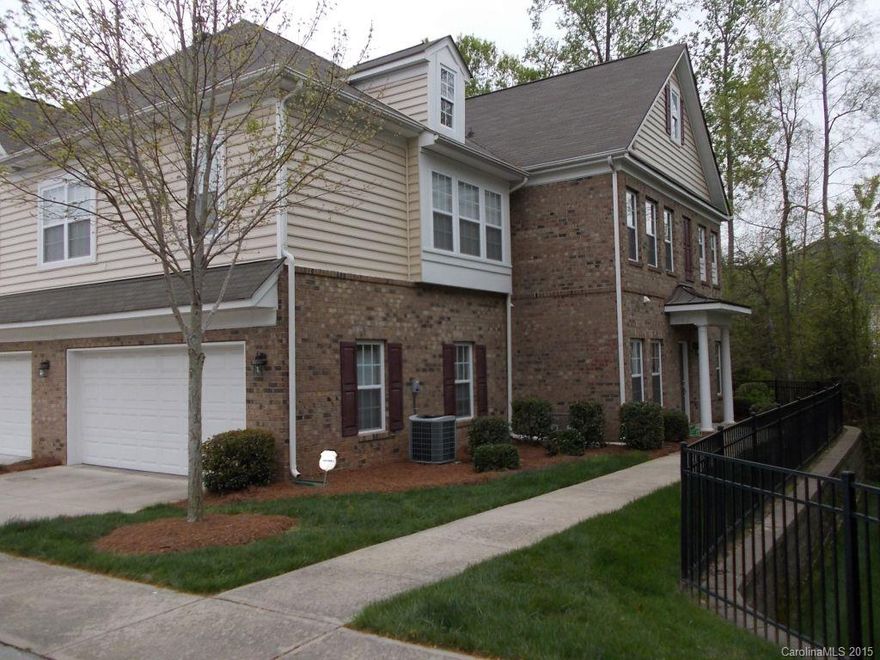 This unique 2 story condo features 4 bedrooms, 3 full bathrooms and over 1700 square feet.  Main level has beautiful hardwood floors, open concept living/dining/kitchen.  Secondary bedroom/office and full bath on main level.  Master bedroom has trey ceiling, private bath with dual vanity, separate tub/shower and walk in closet.  The home also has a 2 car garage, patio and private wooded view.  Located off Providence Rd. West and Lancaster Hwy.  Close to Ballantyne, I-485 and minutes from SC.