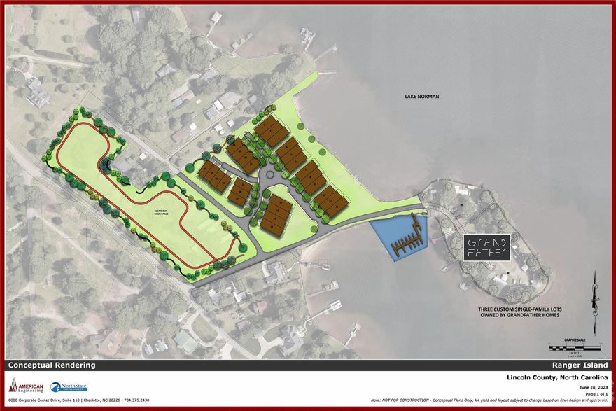 Note: This includes Parcel 32530 and 57284 for a total of  8 acres.  
Ranger Island is an extraordinary opportunity for home builders and Developers or a buyer looking for a large, exclusive waterfront estate or private family compound with multiple waterfront building sites.  The property, consisting of approximately 8 acres of prime waterfront land with 520 feet of shoreline on Lake Norman, is conveniently located only 30 minutes from Charlotte International Airport and downtown Charlotte, NC.  The property has been planned and approved for 27 luxury townhomes (land development permits have been obtained), designed by Greg Perry Designs (plans included), with the possibility of a 15-boat slip community dock (permit in process w/Duke).  Alternatively, the property could potentially be rezoned for up to 5 individual waterfront lots and 4 individual water view lots.