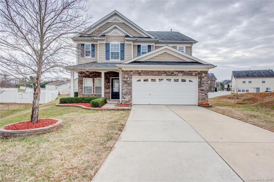 Hard to find cul-de-sac lot, freshly landscaped, all new interior paint, lots of initial upgrades attached in media section, high ceilings, large loft/bonus area, large outbuilding w/storage overhead, wonderful view of Spencer Mountain from back yard, easy access to I-85 for commuters.