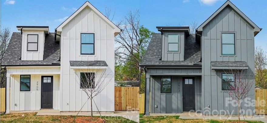 Fantastic investment opportunity! These two side-by-side single-family homes have the flexibility to operate like a duplex, making them a smart addition for investors seeking to grow a portfolio of income-generating properties. Located only 10 minutes to Uptown! Inside you will find an open floor plan, two bedrooms and one and a half baths. The kitchen features quartz counters, soft-close shaker cabinets, a tile backsplash and a pantry. Enjoy spacious 9' ceilings throughout the first floor. Additional upgrades include mid-century modern light fixtures, an accent wall, custom built-in closet shelving, and even a hardwood staircase. The exterior of the home has been upgraded with fiber cement board, which is stronger and more durable than vinyl. The fenced-in backyard supplies ample outdoor living opportunities, and is great for pets! This thriving area is full of new construction homes all around. Come and see these for yourself!