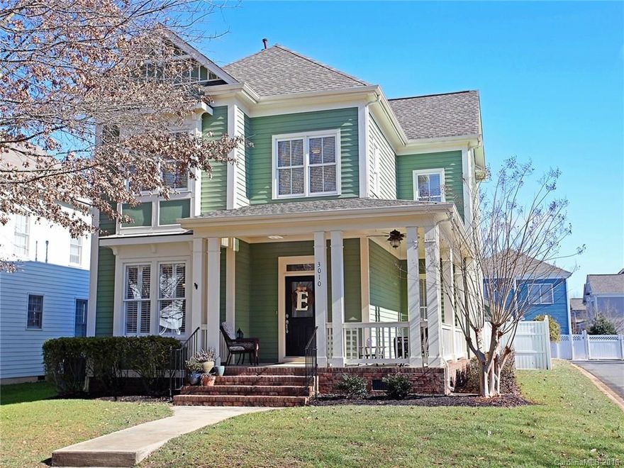 Beautiful Curb Appeal with a Wide Southern Wrap Porch on a Quiet Corner. Flowing hardwoods on main, plantation shutters  and newer appliances. Sunlit eat-in Kitchen and Great Room overlook a large, level, fenced yard. Spacious upper landing opens into three bedrooms, all with newer carpet. Fresh exterior paint in 2015, HVAC 2013, roof 2011. Providing Full Year Home Warranty. Oversized garage. Enjoy Baxter lifestyle of pools, parks, trails, shopping, and restaurants.