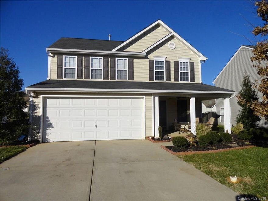 Well maintained, meticulous home ! New carpet, new paint throughout and laminate in upstairs hall and master. New privacy fence in back yard. A must see! Open floor plan with eat in kitchen dining area and great room. His and her sinks and walk in closet in master suite. New AC condenser in 2014. Covered front porch is so nice to enjoy reading or visiting with friends. Refrigerator, washer and dryer included in purchase price.