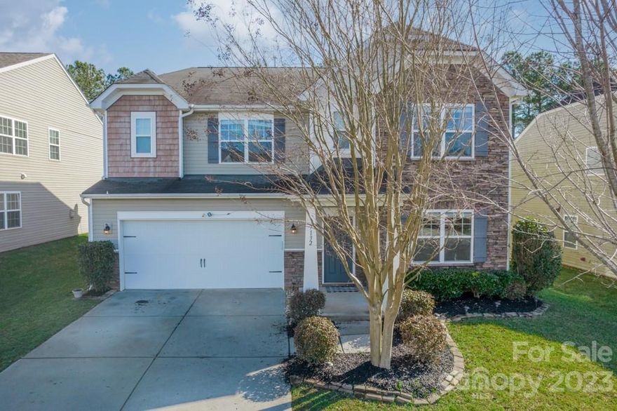 Welcome home! Beautiful 5 bed 3 bath home in Berewick! Close to the outlets, airport, & easy commute to uptown. Berewick has walking trails, community pool, tennis court & playground. This home has an office with french doors, formal dining room, eat in kitchen, family room, bedroom and full bath on the first floor. Relax outside on your large patio and use the firepit for gatherings! Upstairs has plenty of space to spread out with a loft and a generous primary bedroom. Walk in closets, large laundry room, nook beneath the stairs for storage, toys, or even a pet area.