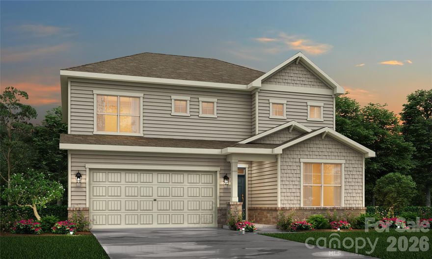 Introducing the Maple, a versatile two-story plan with an inviting open-concept layout. On the main level, the foyer welcomes you, flowing into a gracious dining area and a wide-open great room. The well-appointed kitchen showcases a large center island, plentiful counter space and a sizable walk-in-pantry. Additional main level highlights include a private study, full bathroom, and a functional valet entry off the garage. Upstairs, you’ll find two secondary bedrooms—sharing a full hall bathroom—plus a multipurpose loft and a convenient laundry room. The elegant owner's suite showcases an attached deluxe bath with dual vanities, a benched shower and roomy walk-in closet.