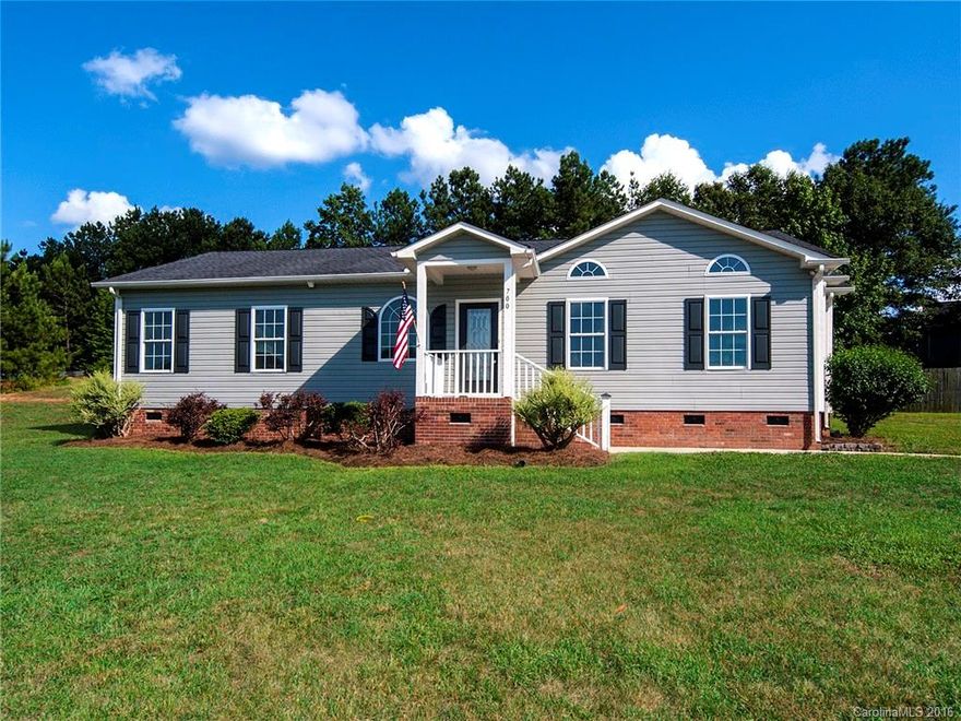 Enjoy a little "elbow room" with this adorable and move in ready ranch on apprx 1/2 acre cul de sac lot!  Completely updated with NEW HVAC, NEW flooring throughout incl beautiful wood laminate.  Open kitchen features NEW Granite and NEW Stainless appliances. Freshly painted. Vaulted ceilings and gas fireplace.  Please verify all information important to you.