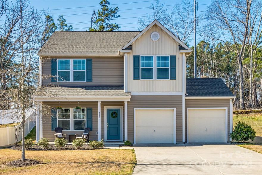 Welcome home! This incredible two story home in the beautiful Oaks at Clover subdivision is located in the award-winning Clover School District! Backed up to a wooded area, enjoy peace and quiet in this cul-de-sac home that boasts 4 bedrooms and 2 1/2 bathrooms! Enjoy cooking and entertaining in the large kitchen with granite counter tops and plenty of cabinets and storage. Eat in your formal dining room that is conveniently located right off of the kitchen to easily use year around! Office space with double doors is located off of the main entry. Drop zone off of garage entry. Relax on the patio in the peaceful backyard backed up to trees. All 4 bedrooms are located on the second level, including an oversized primary suite with a walk-in closet. Laundry is on the second level. Washer, dryer and refrigerator are all included to make it that much more move-in ready!