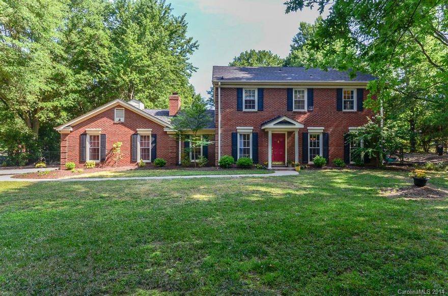 Traditional Southern Charm in this 2 story brick home.  PRICED BELOW APPRAISAL!!  Many upgrades:  Kitchen cabinets, granite counters, appliances, tile floors, new carpet, bath vanities, tops and fixtures, windows, water heater, roof and so much more! The huge backyard boasts a patio, sandbox and tire swing!  Live the South Charlotte lifestyle in the heart of Ballantyne on a private, fenced .73 acre lot.  Close to the YMCA. Quiet, private and close to everything!  1 year APHW included.