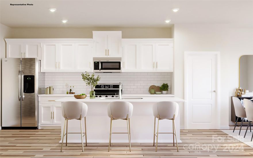 Now Selling! Rock Hill, SC! The community’s convenient location in historic Rock Hill brings holiday festivals, strolls along the Catawba River, sporting events and museums all to your backyard.

The Garland is a spacious and modern home designed with open concept living in mind. This home offers 3 bedrooms, 2.5 bathrooms, and a 2-car garage. At the center of the home is the kitchen that blends the great room and breakfast room creating an airy feel. The chef’s kitchen is equipped with stainless steel appliances, granite countertops with tile backsplash, and center island - perfect for both cooking and casual dining. The primary suite is located on the second floor, complete with en-suite bathroom, dual vanities and a walk-in closet. The additional bedrooms have walk-in closets and share access to a secondary bathroom. The laundry room is on the second floor. The open floor plan and thoughtfully designed living spaces, make the Garland the home for you!

REPRESENTATIVE PHOTOS