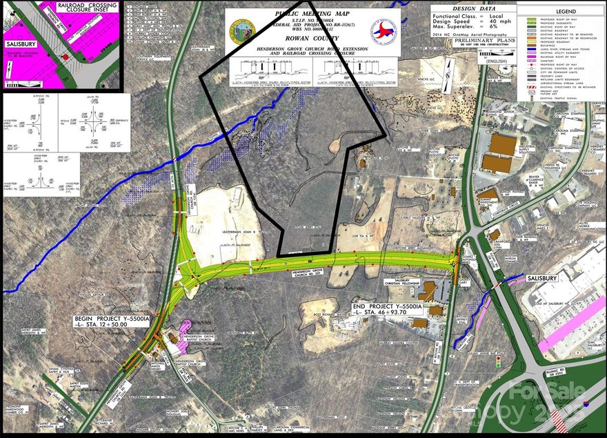 49 +/- acres off Henderson Grove Ch. Rd. Extension.   HI (Heavy Industrial), LI (Light Industrial) location.  

Rowan County: Heavy Industrial/Light Industrial real estate in a highly sought after area just off Hywy 85 in Salisbury. Property is designated Manufacturing and Light Industrial. NC DOT has road construction in progress being Henderson Grove Ch. Rd. Ext. through the southern portion of the land connecting Ritchie Road and Henderson Grove Church Road giving the property easy access to Julina Rd, 1/4 mile from Hywy 85 access ramp. Property is within close proximity to Interstate 85 as well as Jake Alexandria Blvd.   Minimal acreage in lower area with the balance on high developable terrain.