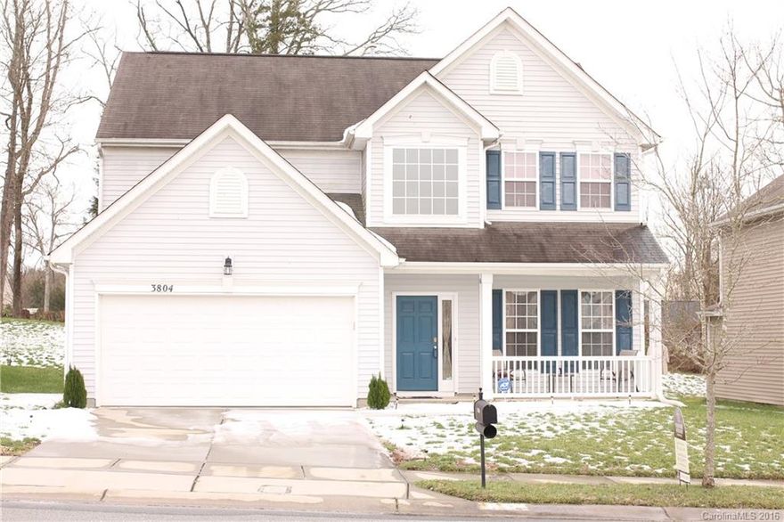 Ravishing 4 bedroom home on a smooth lot. Vinyl siding and appealing front porch. Freshly shampooed carpets. Kitchen complete with stainless steel appliances, plenty of cabinet space; Dining, Breakfast area featuring an alluring chandelier. For the cooler seasons the family room provides a gas fireplace coupled with a TV niche; Bedroom on first level. Upper level has a large Master; Master bath with large garden tub(Jacuzzi), walkin closet, dual vanity. 2 comfortable sized bedrooms, sizable loft