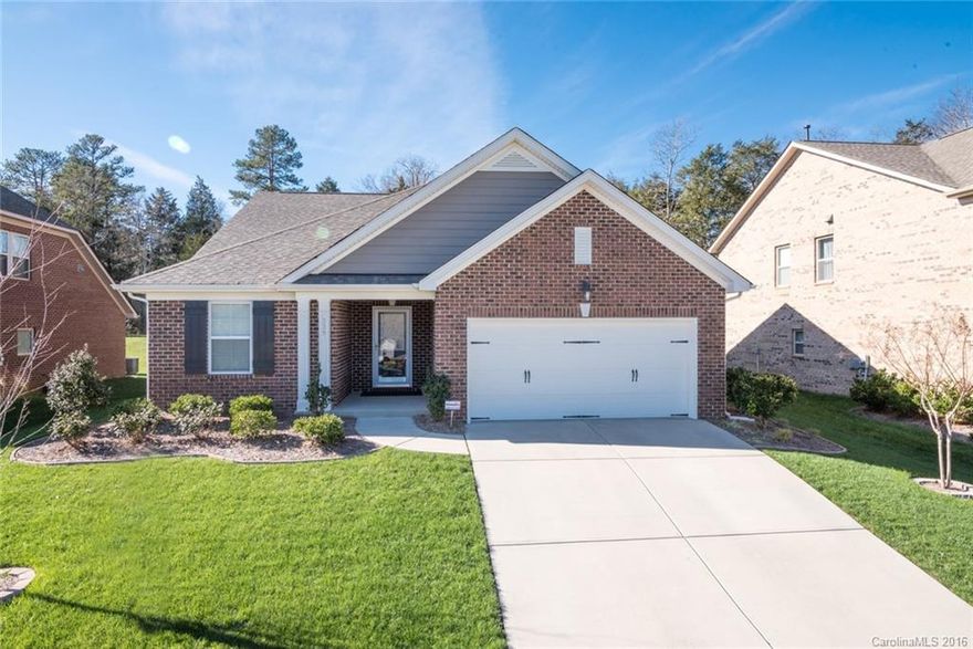 Lovely place to live.  Well built, super maintained, all brick ranch with upstairs bonus/office.  The many windows bring the outside in. Roomy great room includes breakfast room,  kitchen w/island, granite countertops, cherry cabinets & ceramic tile backsplash. All bedrooms are on main level. MBR has double windows, huge closet and bath w/garden tub and dual vanities. Upstairs offers 2 flex rooms for bonus, playroom, home office, storage or media.  Backyard w/trees offers peaceful setting.