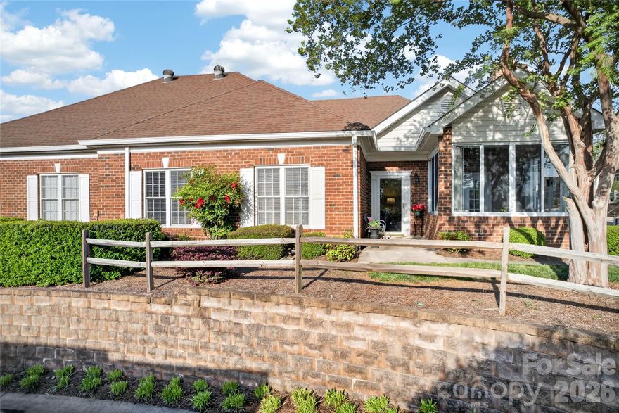 This is a stunning Windsor Oaks home that has beautiful timeless features and upgrades!  Fresh and bright throughout and in excellent condition with new carpeting, paint and more  Centrally located within community.  2 Bedrooms plus a Study/Office.  Warm hardwood floors throughout all living areas.  Timeless Kitchen has lovely white cabinetry with pull outs, Taj Mahal counter tops, subway tile backsplash, over and under cabinet lighting and a charming banquette seating breakfast nook.  This light and bright home is sure to appeal with the open floor plan, volume ceilings and split bedroom plan.  Beautiful Sun Room with French Doors to GR and 3 walls of windows.  Updated bathrooms with tile flooring.  Oversized 2 car garage with sealed floor, mud sink and lots of built in cabinetry.  Community pool and clubhouse coupled with the ease of living here make this a prime choice to call home.  Walk to an abundance of shopping and dining choices.  Don't miss this one!