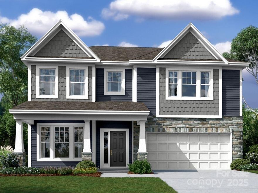 This home is set to impress with 5 beds, 4 baths & all the stylings you could ask for! 5" crown molding & maintainable EVP flooring is placed throughout all the main living areas. The kitchen houses some of the best features, with an exhaust hood over the range, island & stainless steel appliances. The family room has a cozy gas fireplace for those cool winter nights. The covered extended patio allows for comforted social gatherings. You'll find a private guest suite and formal dining room to finish this floor before heading upstairs. The upstairs houses a spacious loft, 3 more bedrooms & 2 more bathrooms before heading to your Owners suite. With crown molding & trey ceiling, this room is fit for royalty. Finally, the spa like bathroom houses a gorgeous tiled shower with seating area.