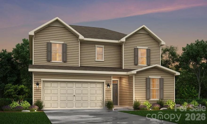 Introducing the Maple at Cannon Manor, a versatile two-story plan with an inviting open-concept layout. On the main level, the foyer welcomes you, flowing into a gracious dining area and a wide-open great room. The well-appointed kitchen showcases a large center island, plentiful counter space and a sizable walk-in-pantry. Additional main level highlights include a private bedroom, full bathroom, and a functional valet entry off the garage. Upstairs, you’ll find two secondary bedrooms—sharing a full hall bathroom—plus a multipurpose loft and a convenient laundry room. The elegant owner's suite showcases an attached deluxe bath with dual vanities, a benched shower and roomy walk-in closet.