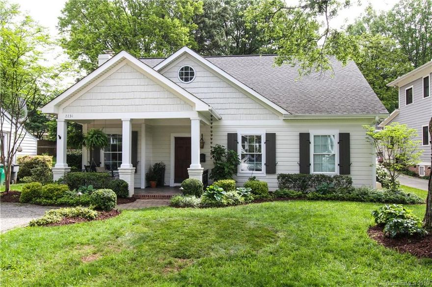Renovated in 2013 this charming bungalow w/over 3000 sq ft in prime Dilworth location has 4 bed/3 full baths plus lg bonus. Open kit & grt rm w/ss appls Jenn-Air cooktop, ice maker, First flr MB suite, guest rm on main, 2 addtl beds & bath upstairs. Hdwd floors covered front & back porches. Stunning outdoor living space. Lg fenced backyard w/spacious garden/storage shed. Extensive hardscapes, irrigation, outdoor lighting & Charleston style gas lights. Walk to it all! Shopping, dining, light rail