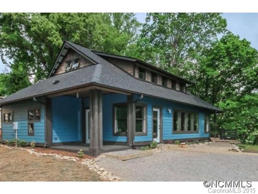 Your dream of an artistically crafted and consciously built home awaits nestled between protected BR Pkwy land and the Swannanoa River. Fresh artisan builder uses exquisite finish in over 2000 sqft of flexible open floorpan to create a wonderful living space that breathes an intimacy with nature from chefs kitchen to outdoor fireplace. 2BR 1.5BA plus bonus room upstairs could be 3rd BR. Green, efficient home conveniently in Asheville city limits