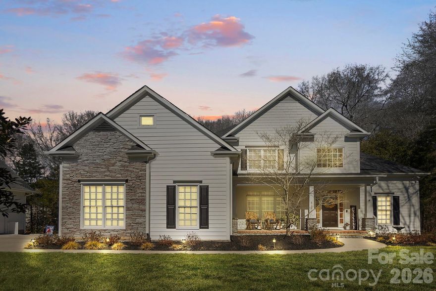 Located at the end of a quiet cul-de-sac on a private 1.2-acre lot, this custom home offers space, functionality, and quality construction inside and out.
The exterior features durable Hardie board siding with stone accents, a covered front porch, and extensive driveway space. Car collectors, hobbyists, and those needing serious storage will appreciate the attached 3-car garage PLUS a massive detached garage equipped with a vehicle lift and load-bearing second-floor storage. The detached garage provides exceptional flexibility for additional vehicles, workshop space, equipment storage, or creative use.
Inside, hardwood floors run throughout the entire home, creating a seamless and timeless feel. The open-concept main living area features soaring ceilings, abundant natural light, and a gas fireplace with stone surround. The layout flows easily into the kitchen, which includes granite countertops, custom cabinetry, stainless steel appliances, tile backsplash, and generous prep space.
The main-level primary suite offers privacy and convenience, complete with hardwood flooring and a spacious en-suite bath. Also on the main level is an additional bedroom and full bath, providing flexible options for guests, office space, or multi-generational living.
Upstairs, you’ll find additional bedrooms and living space, offering versatility for a variety of needs.
Large windows throughout the home overlook the wooded setting, enhancing privacy and natural light. The backyard provides room to expand outdoor living areas, garden, or simply enjoy the peaceful 1.2-acre setting.
Additional highlights:
• Hardie board siding and stone exterior
• Attached 3-car garage
• Detached oversized garage with lift and second-floor load-bearing storage
• Hardwood floors throughout
• Primary suite on main level
• Main-level secondary bedroom and full bath
• Cul-de-sac location
• Pre-listing home inspection completed; minor items addressed
This move-in-ready home combines quality construction, flexible living space, and rare garage capacity — all on a private 1.2-acre lot in a desirable cul-de-sac setting.