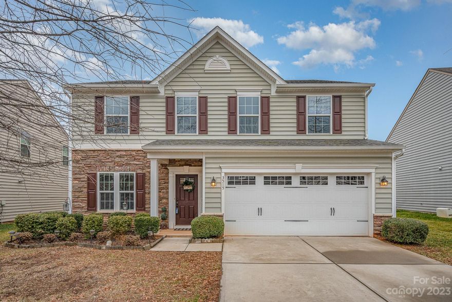 As you step into this charming property, you'll appreciate the tankless water heater and the roof's durability. The kitchen features a pantry, closet, refrigerator, granite countertops, dishwasher, and a gas stove. The dining room is adorned with hardwood flooring, and the living room features cozy carpeting. Upstairs, the loft, stairs, and all bedrooms are carpeted, creating a warm and inviting feel. The hall bath boasts tile floors and a shower/tub, conveniently located near the laundry room with a washer and dryer hookup. The primary bedroom impresses with double closets, carpeting, and a spacious bathroom featuring a dual vanity, huge closet, tile shower, and linen closet. With its thoughtful design and cozy ambiance, this property offers the perfect place to call home.